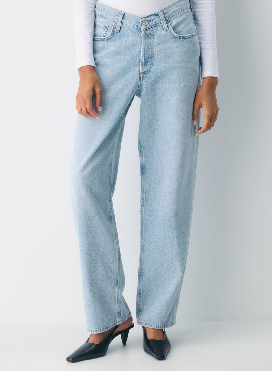agolde v-midja baggy jeans fairway
