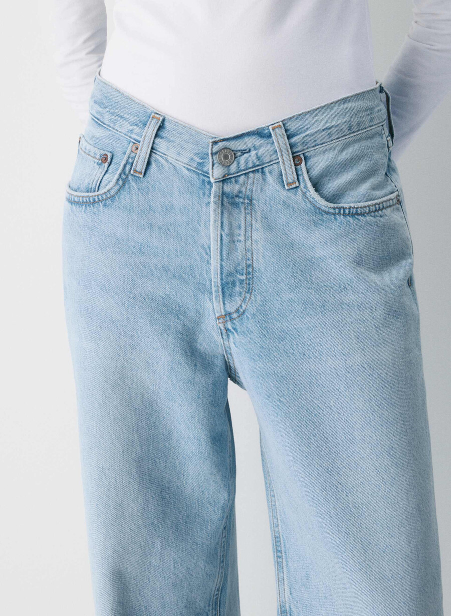 agolde v-midja baggy jeans fairway