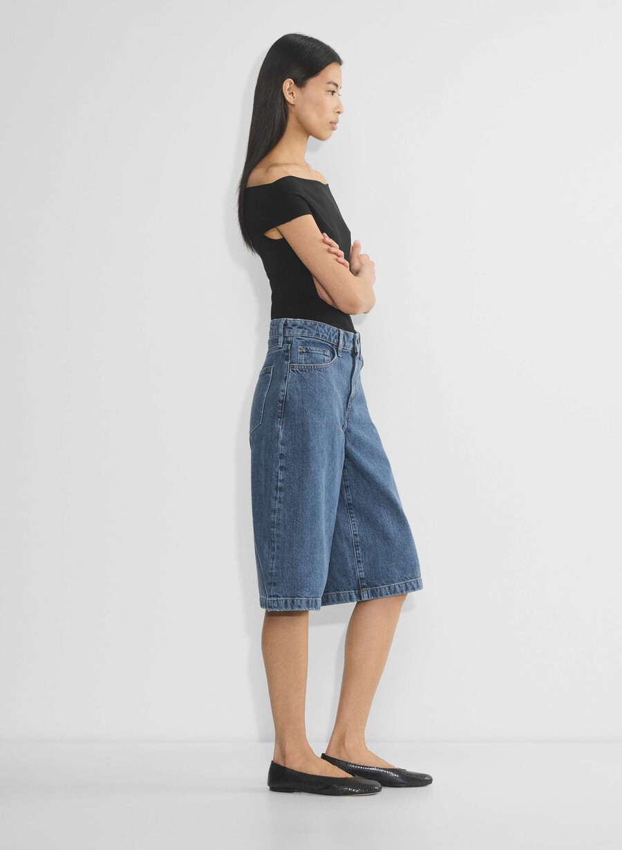 publicity denimshorts nedanför knä no-stress medium blÅ