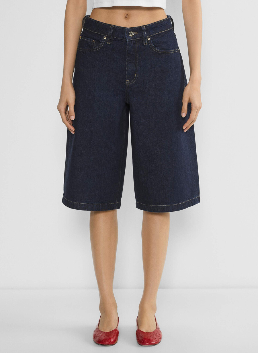 publicity denimshorts nedanför knäet no-stress mÖrkblÅ