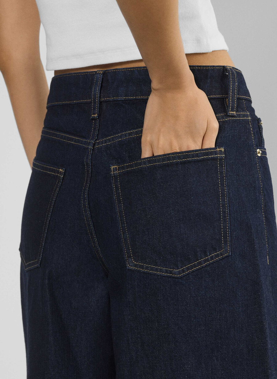 publicity denimshorts nedanför knäet no-stress mÖrkblÅ