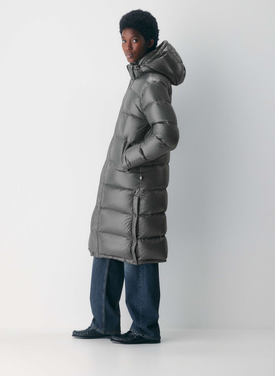 the super puff lång - högblank kolgrÅ