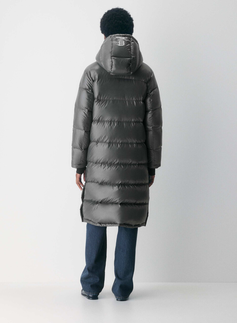 the super puff lång - högblank kolgrÅ