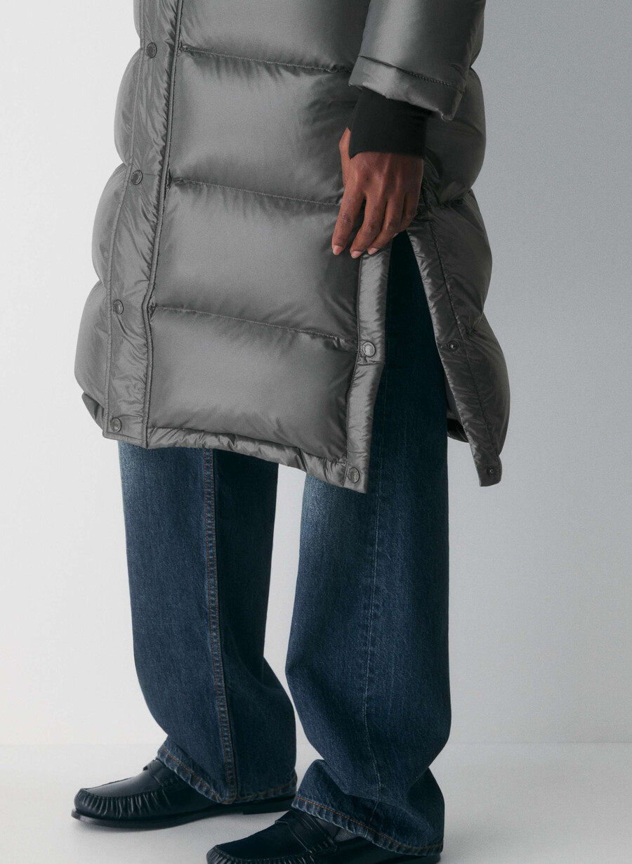 the super puff lång - högblank kolgrÅ
