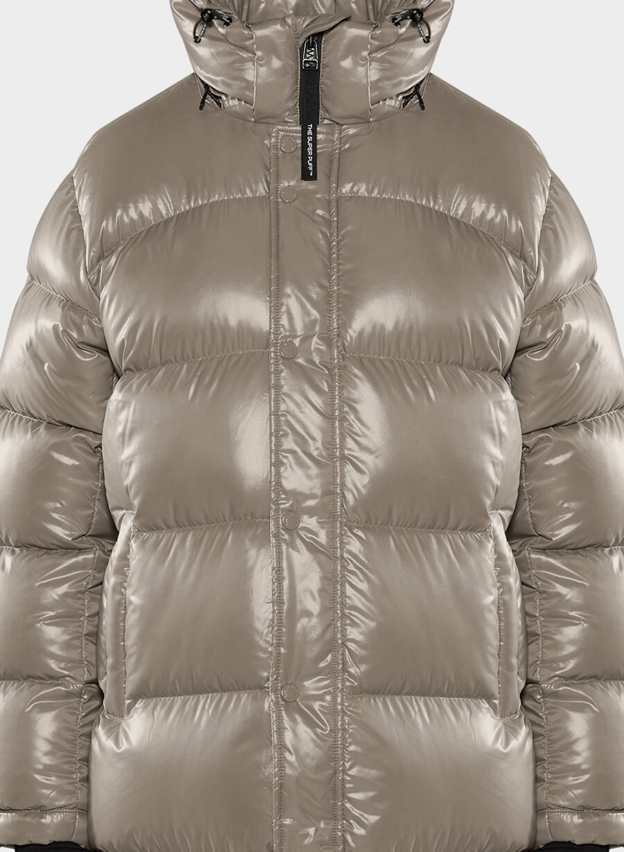 the super puff lång - högblank modern taupe