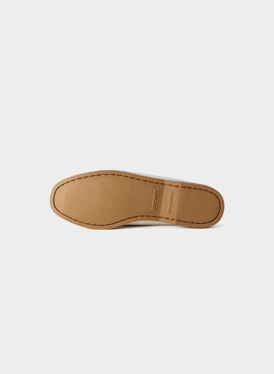 sperry x aritzia ao båtsko - slät läder halo white