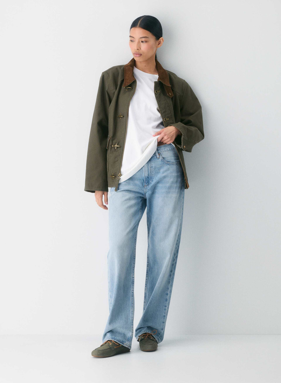 sperry x aritzia slim boat shoe - nubuckläder dk willow green