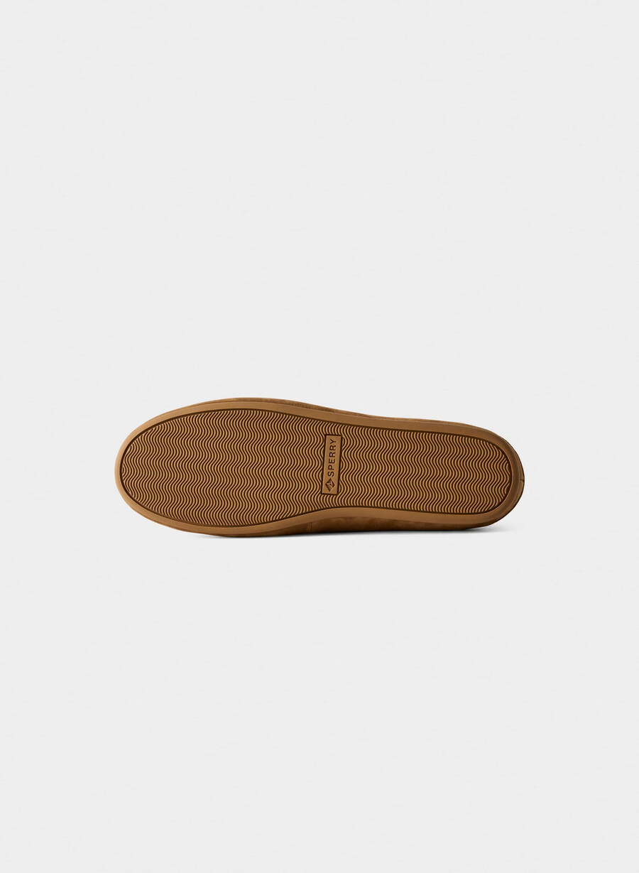 sperry x aritzia slim boat shoe - nubuckläder galley brun