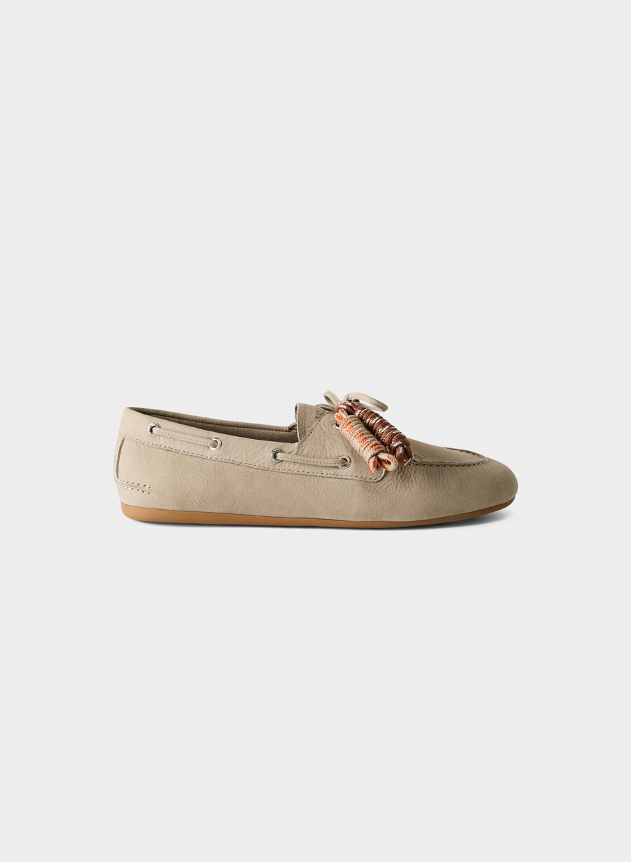 sperry x aritzia slim boat shoe - nubuckläder mainstay beige