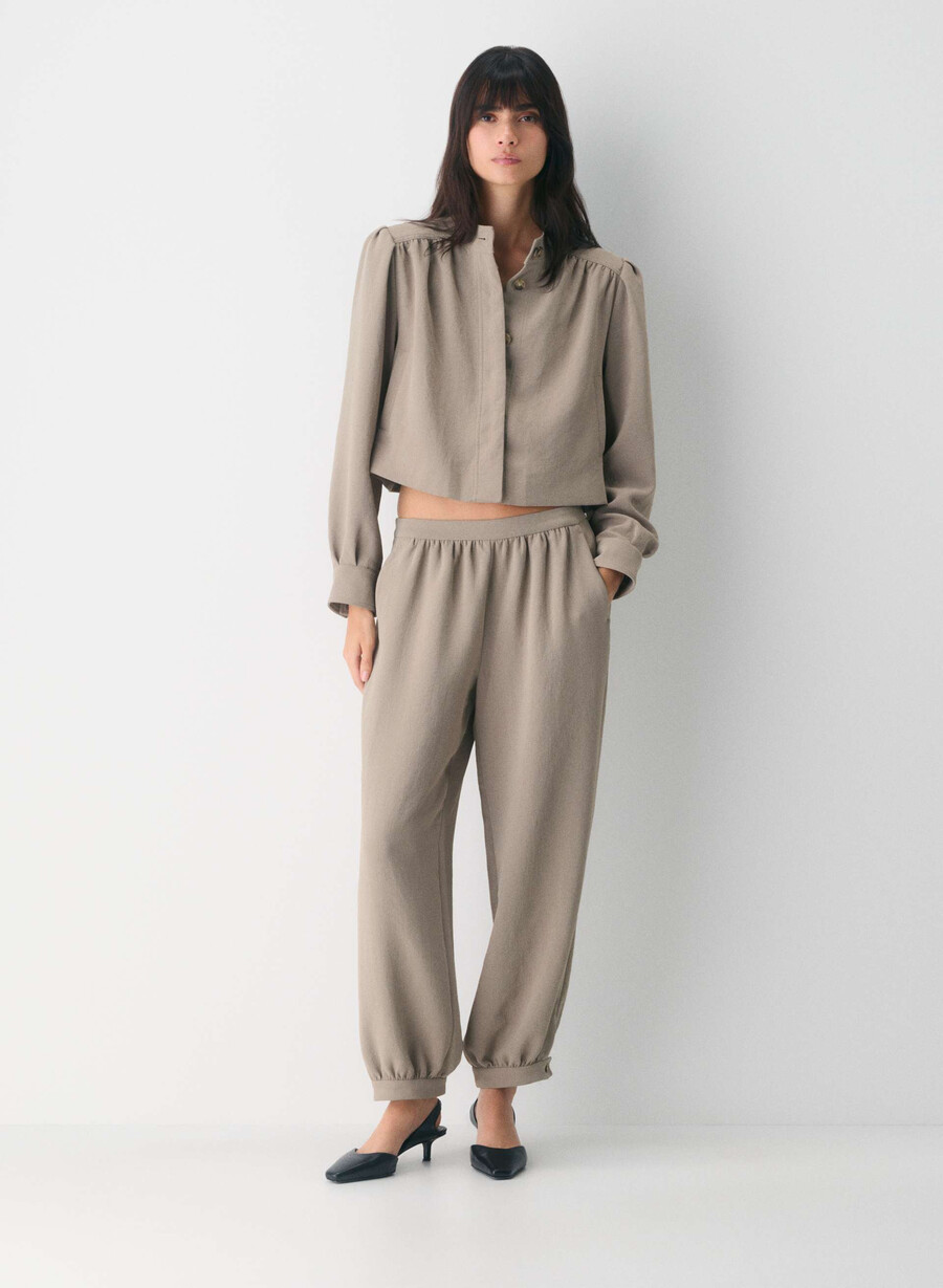 saffransbyxa - crepette nomad taupe