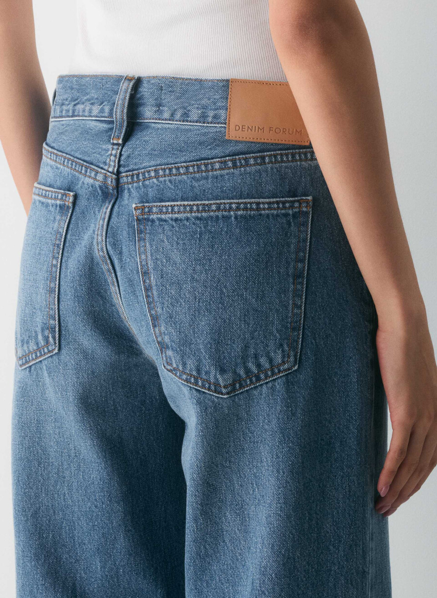 denim forum farrah lo-rise wide jeans 5 yrs kiss n tell blÅ