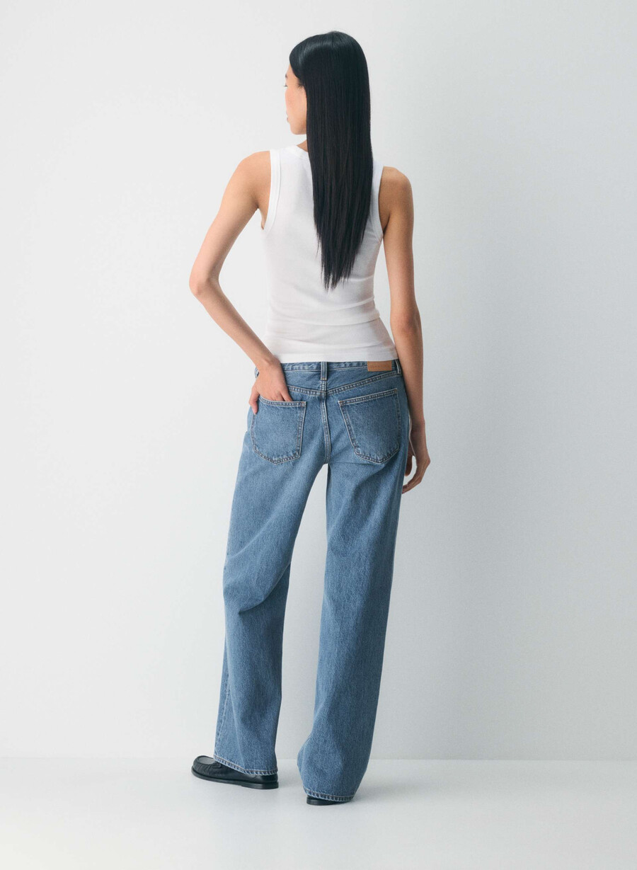 denim forum farrah lo-rise wide jeans 5 yrs kiss n tell blÅ