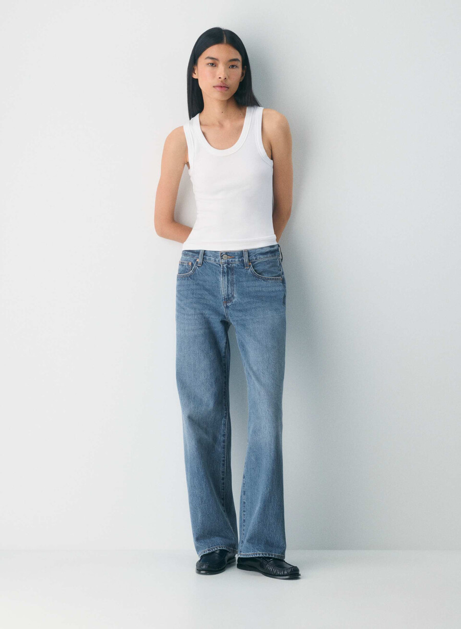 denim forum farrah lo-rise wide jeans 5 yrs kiss n tell blÅ