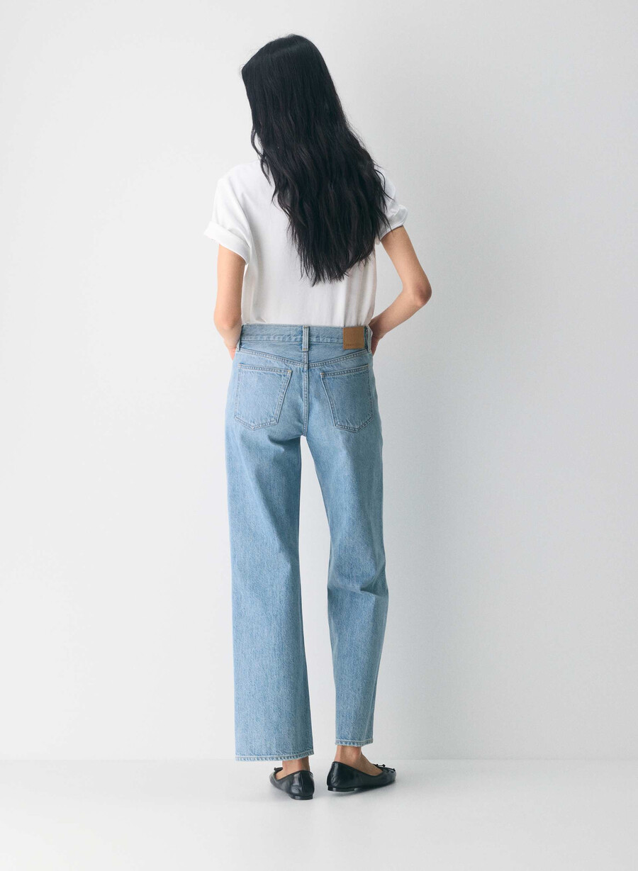 denim forum farrah lo-rise wide jeans 7 yrs bleu taboo