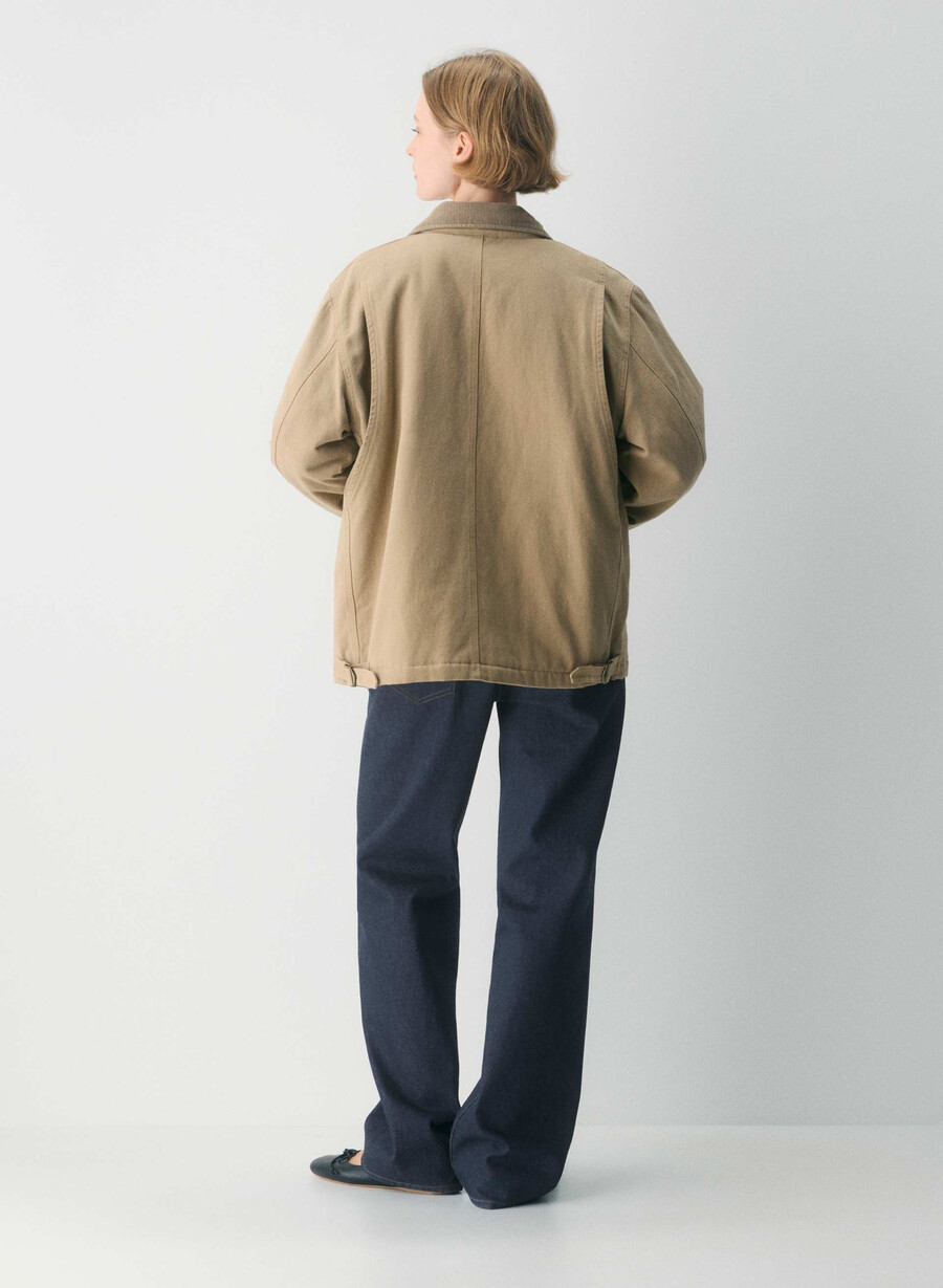 barnett chore jacka vintage tan khaki