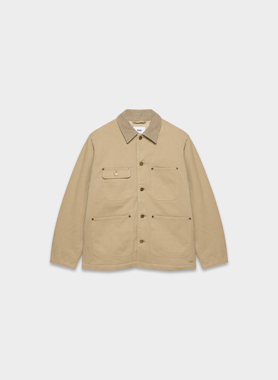 barnett chore jacka vintage tan khaki