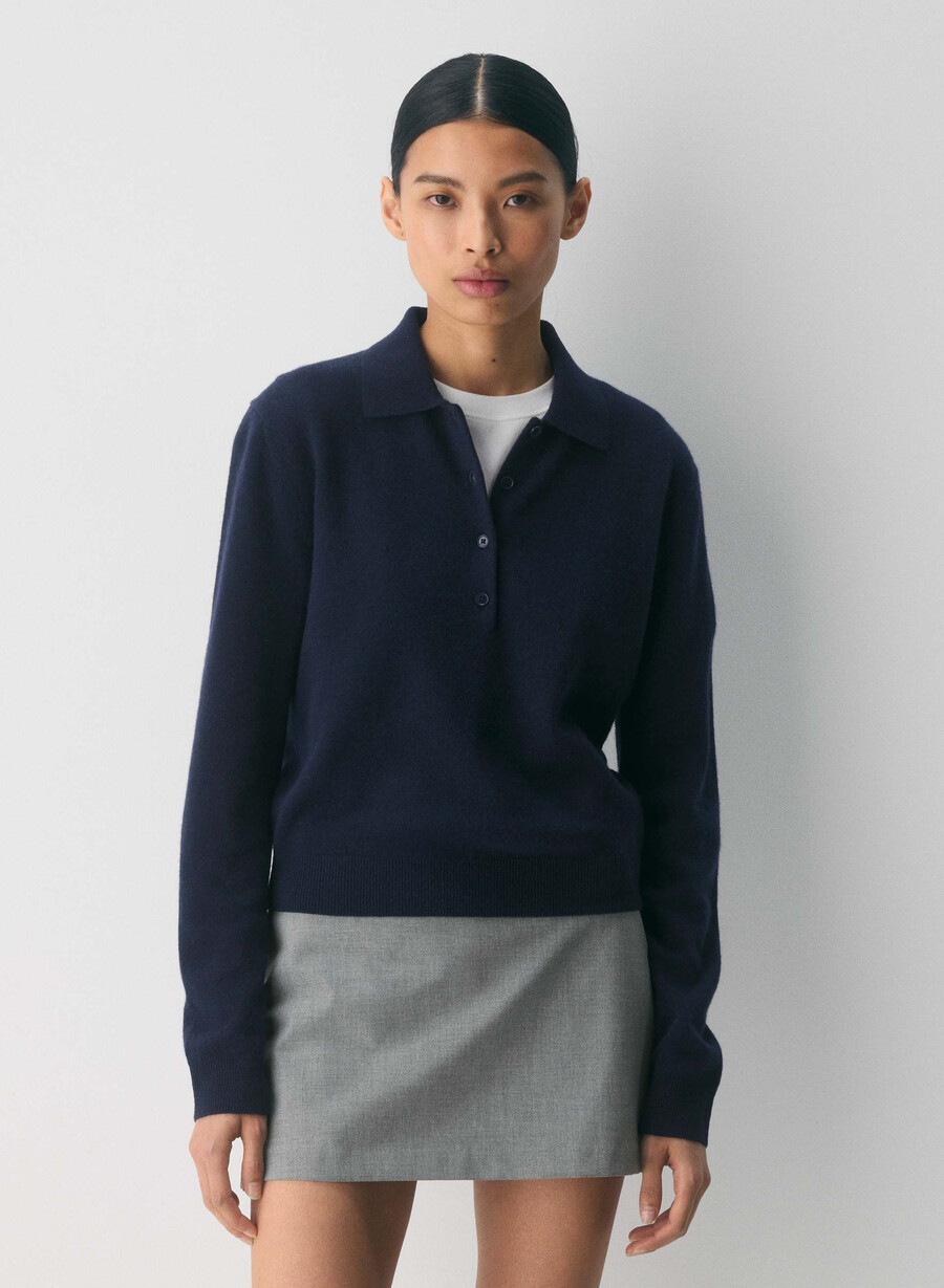bare cashmere provenance polo långärmad admiral