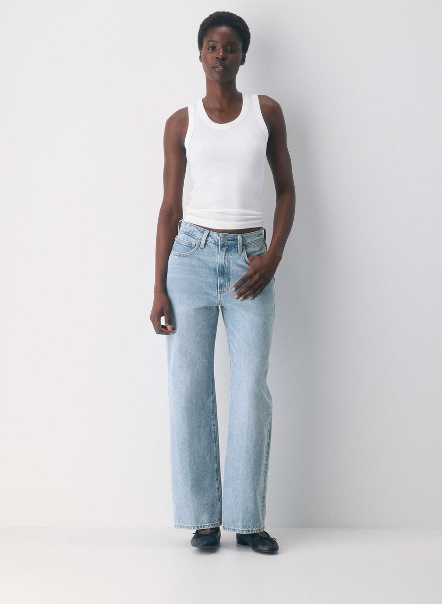 denim forum farrah curve-fit hi-rise wide jeans 5 yrs kiss n tell blÅ
