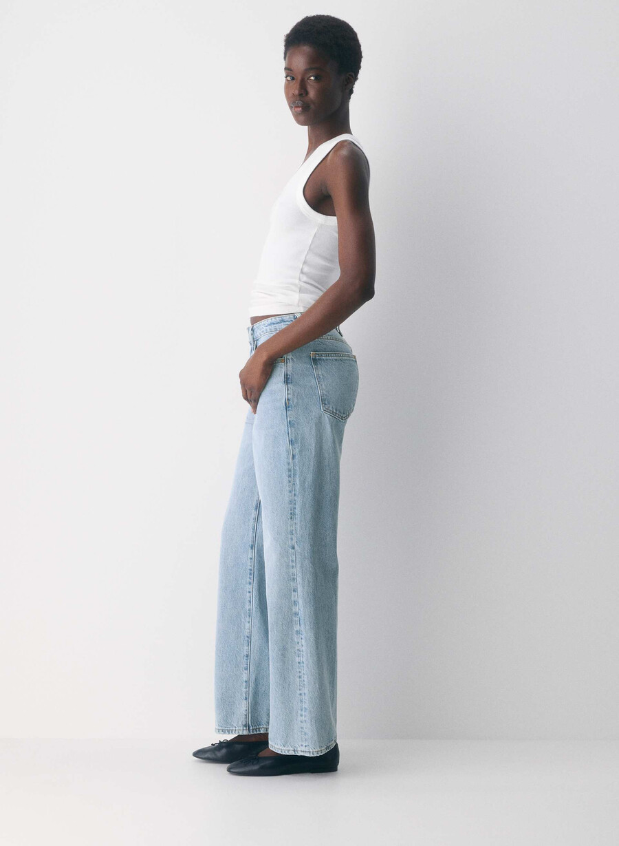denim forum farrah curve-fit hi-rise wide jeans 5 yrs kiss n tell blÅ