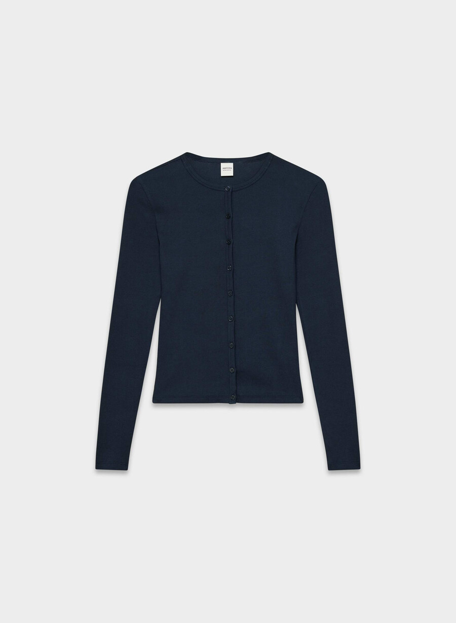 homestretch rib syncopation button-up admiral