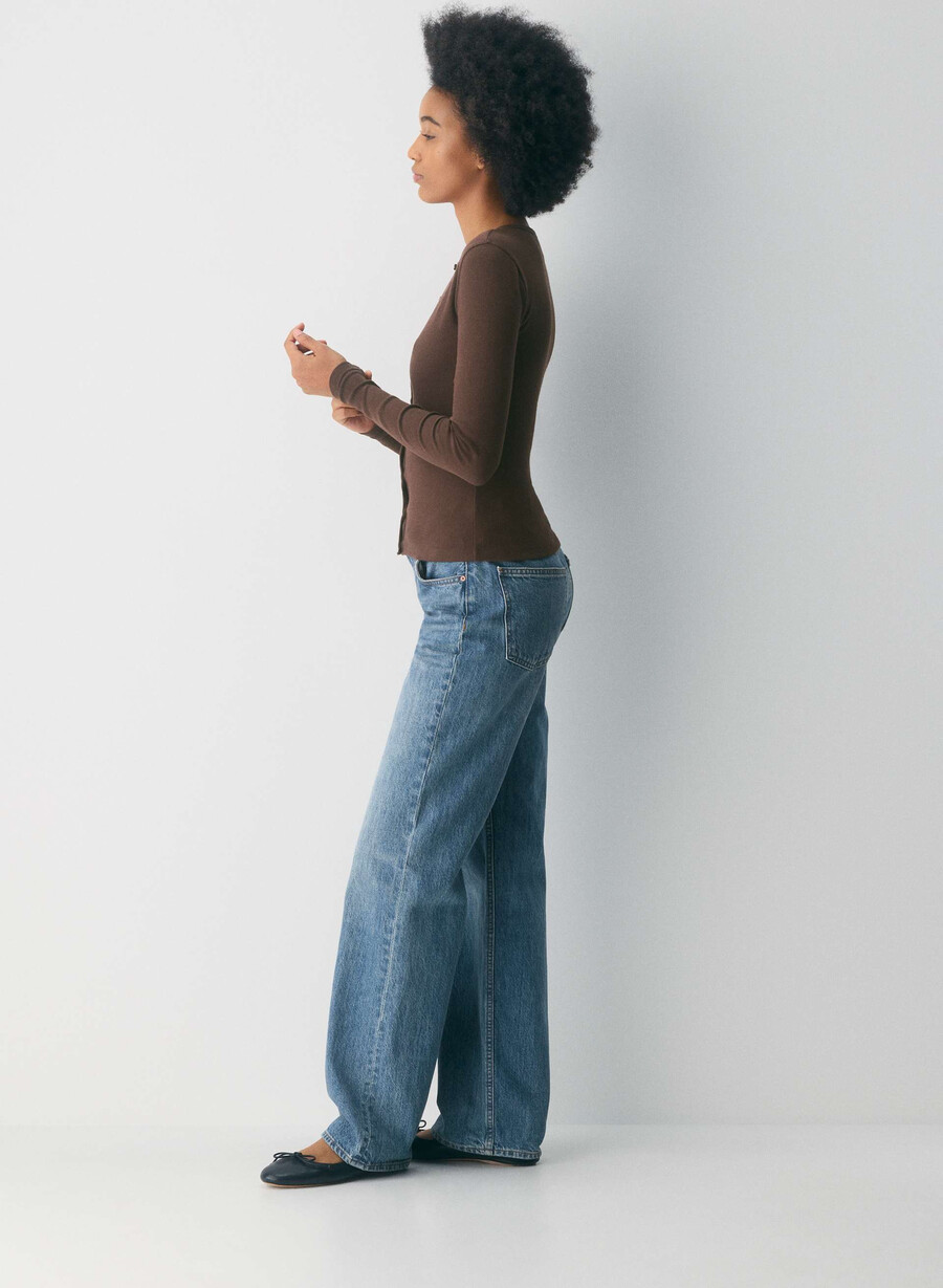 homestretch rib syncopation button-up mik mochabrun