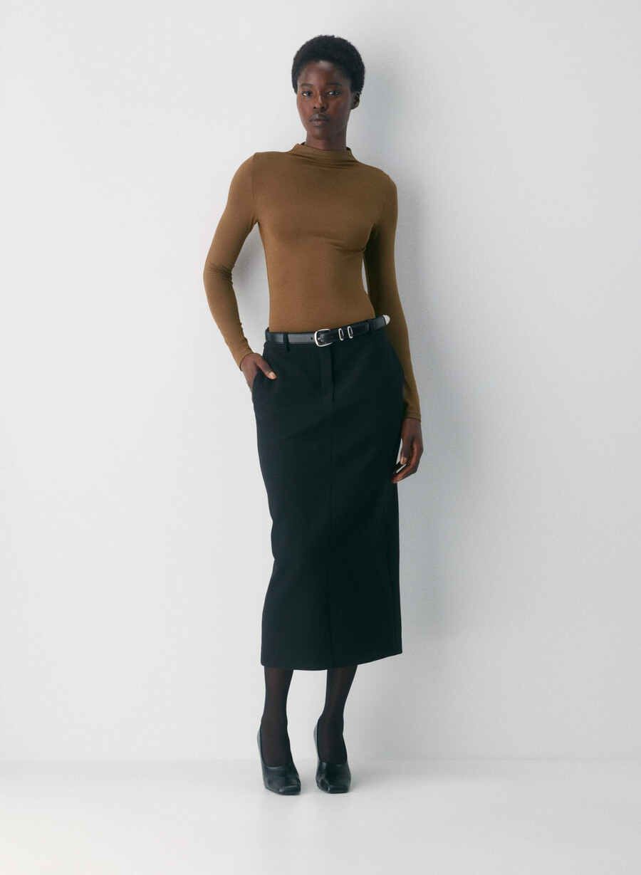 original contour lyric mockneck chokladbrun