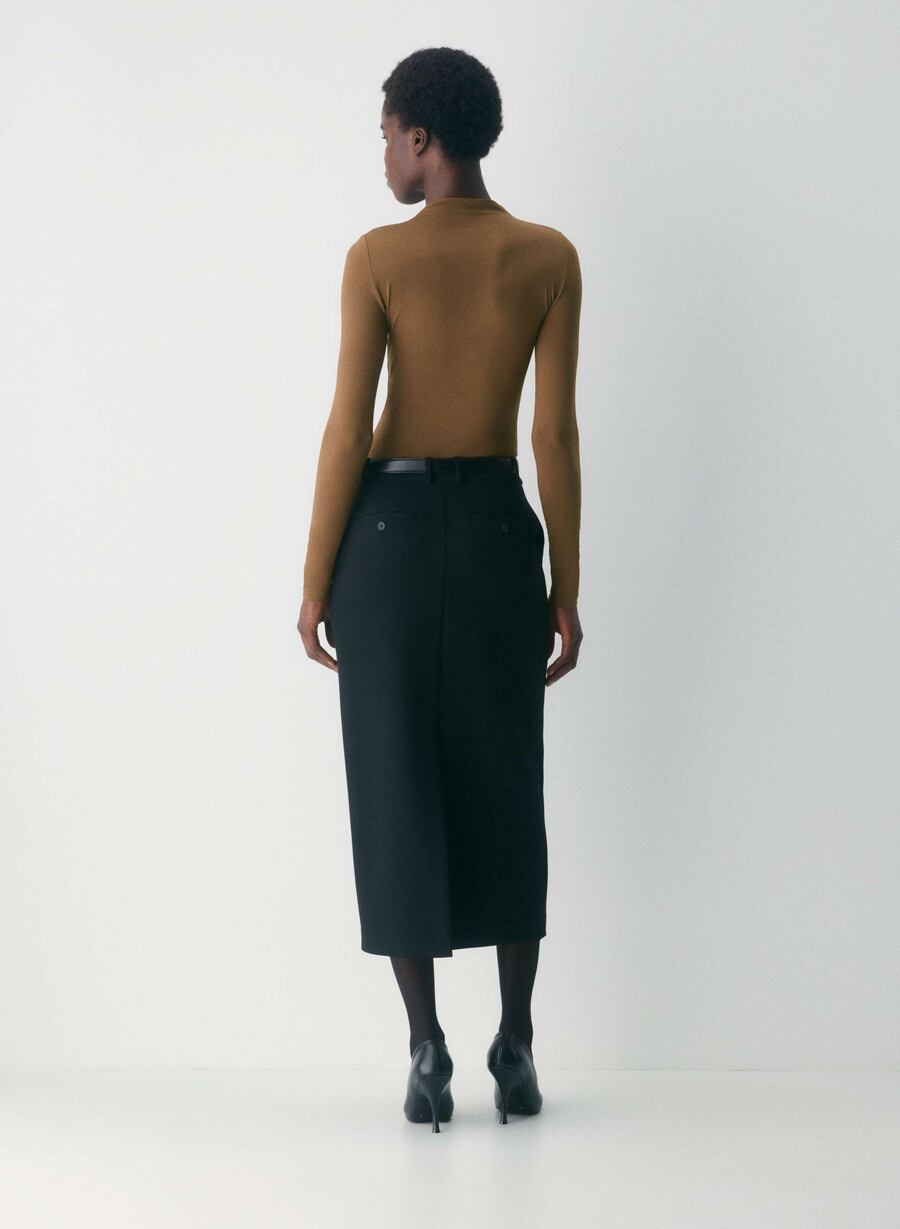 original contour lyric mockneck chokladbrun