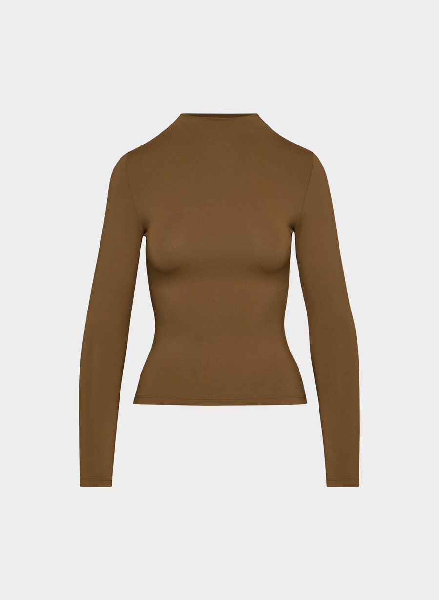 original contour lyric mockneck chokladbrun