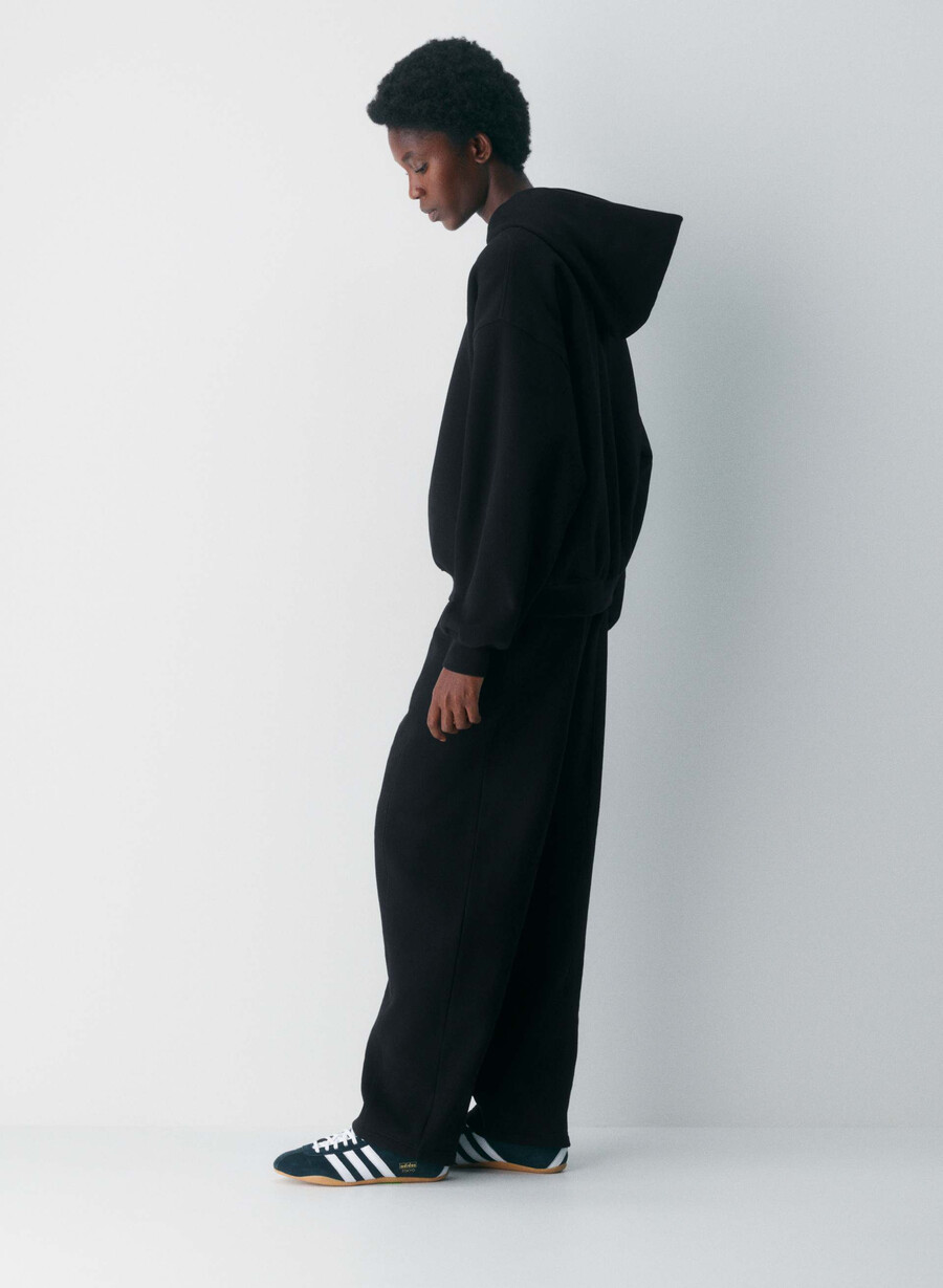 mysig fleece mega hoodie svart