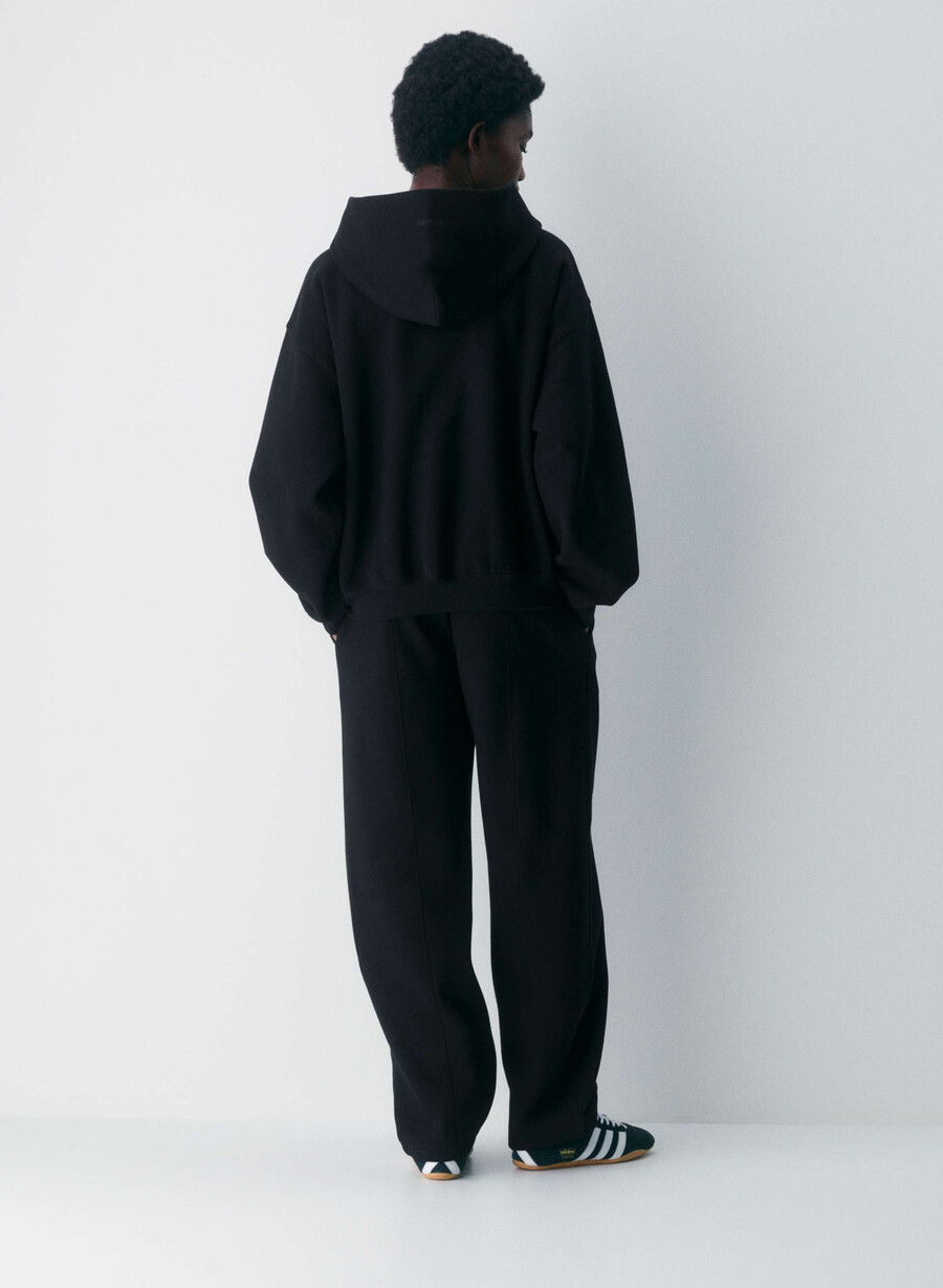 mysig fleece mega hoodie svart