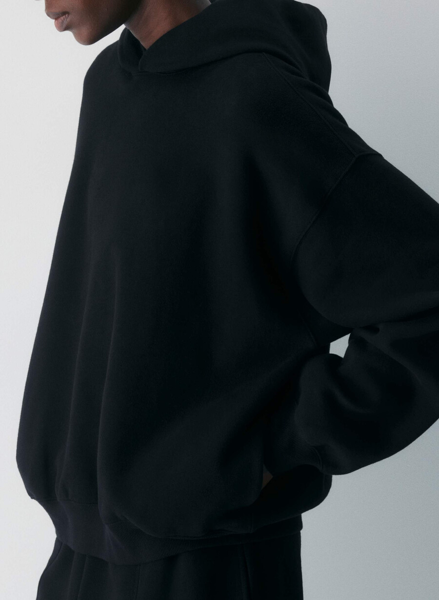 mysig fleece mega hoodie svart