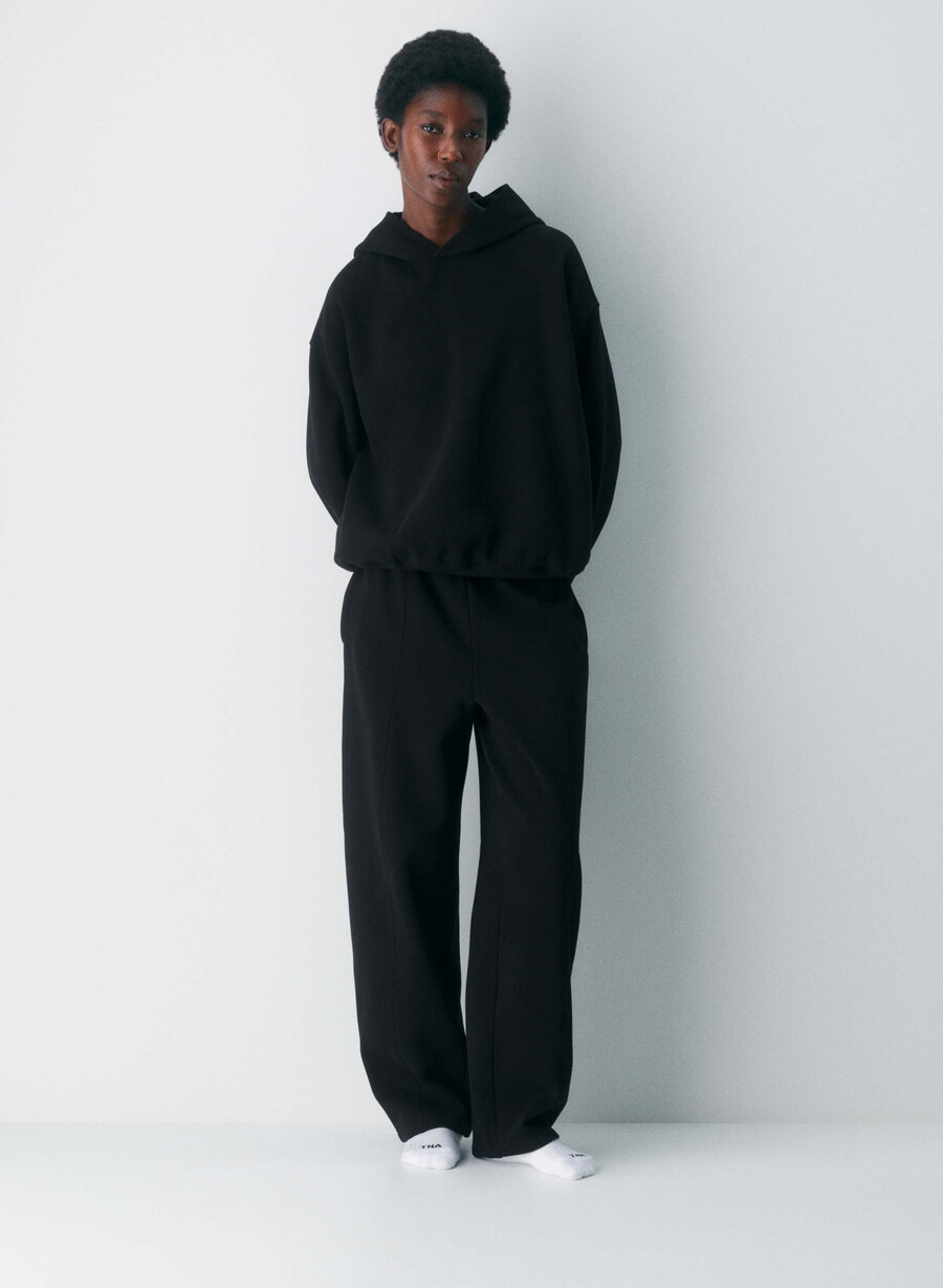 mysig fleece mega hoodie svart