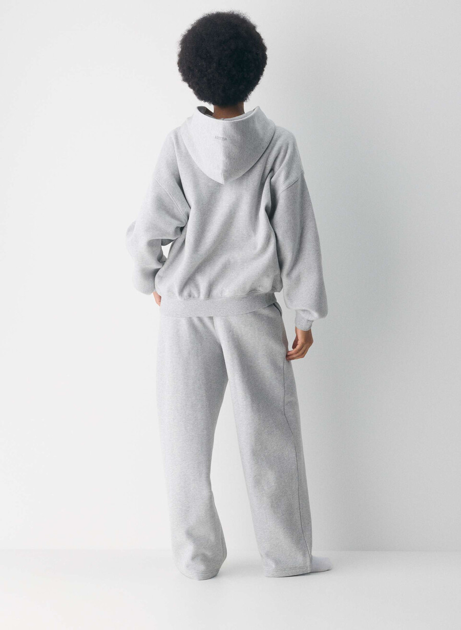 mysig fleece mega hoodie ljunggrå krom