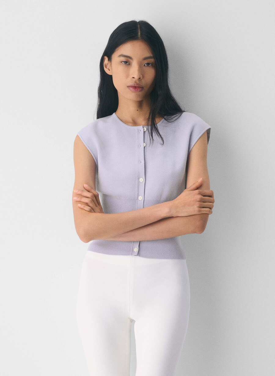 golightly Ärmlös kofta - wonder yarn vildblomma lila