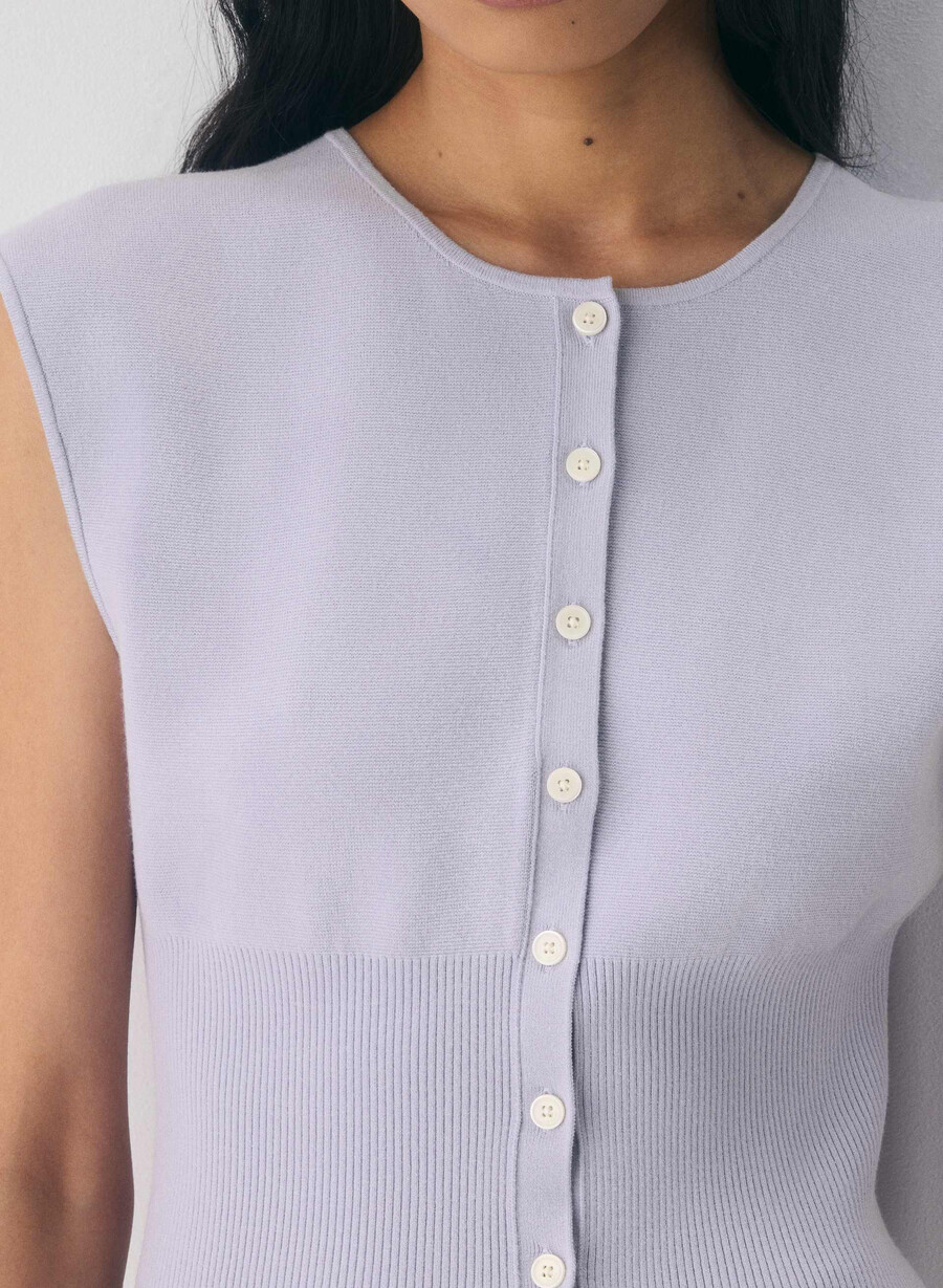 golightly Ärmlös kofta - wonder yarn vildblomma lila