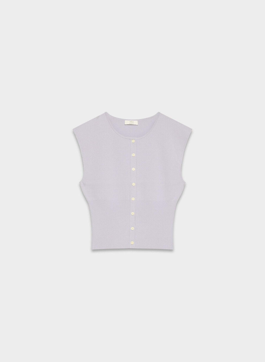 golightly Ärmlös kofta - wonder yarn vildblomma lila