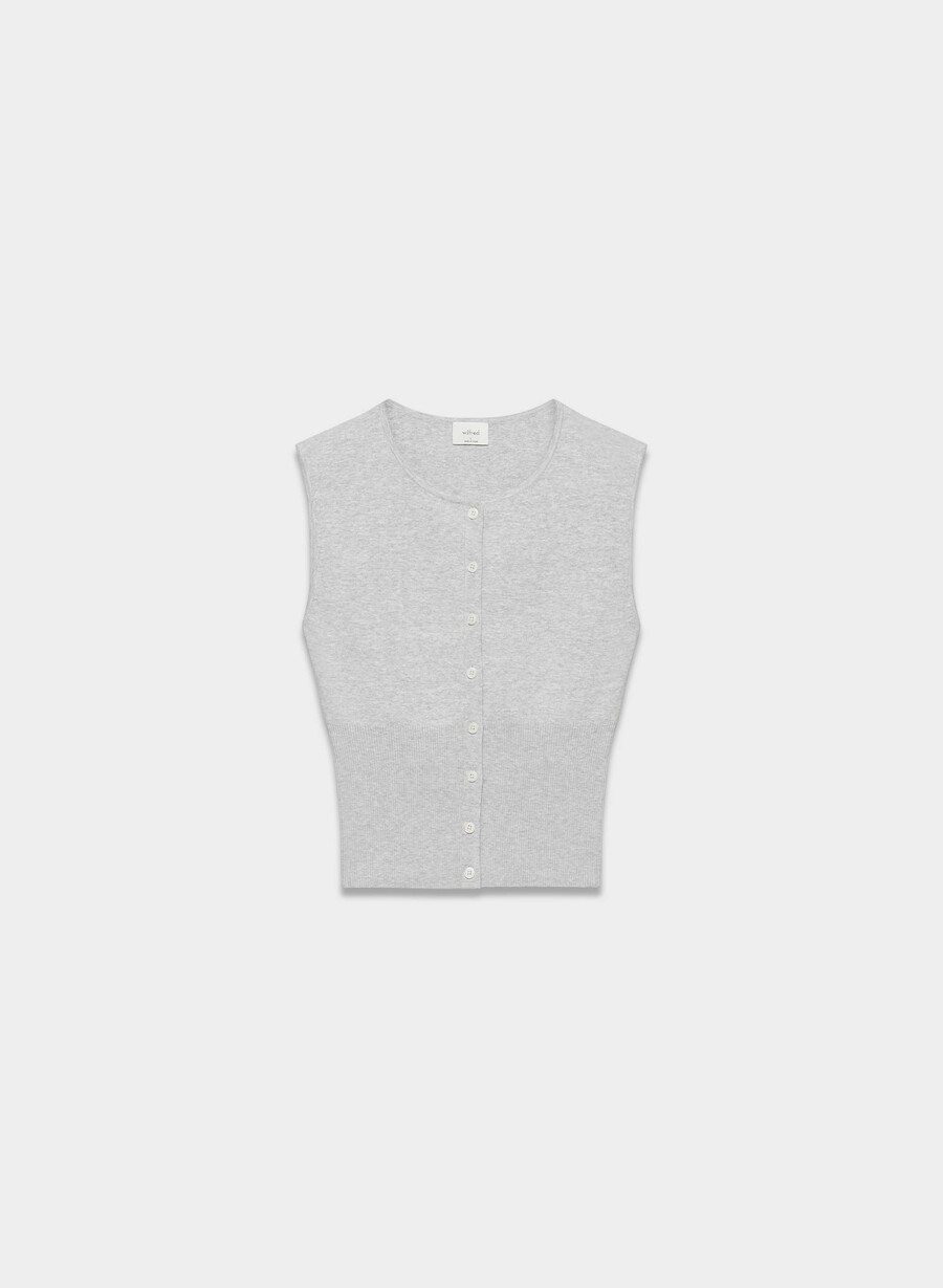 golightly Ärmlös kofta - wonder yarn ljunggrå krom