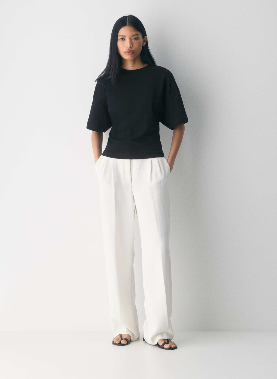 interlock bomull barclay t-shirt svart