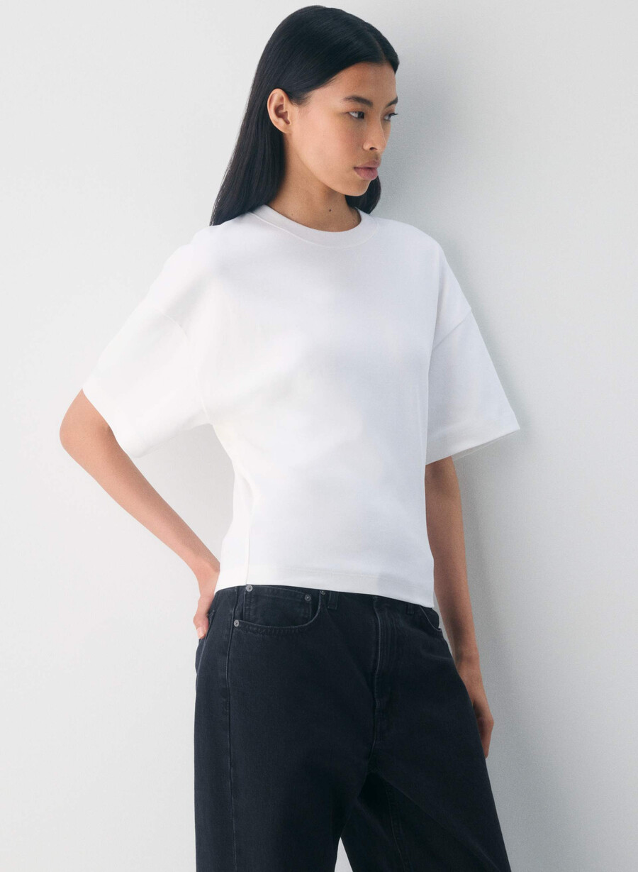 interlock bomull barclay t-shirt vit