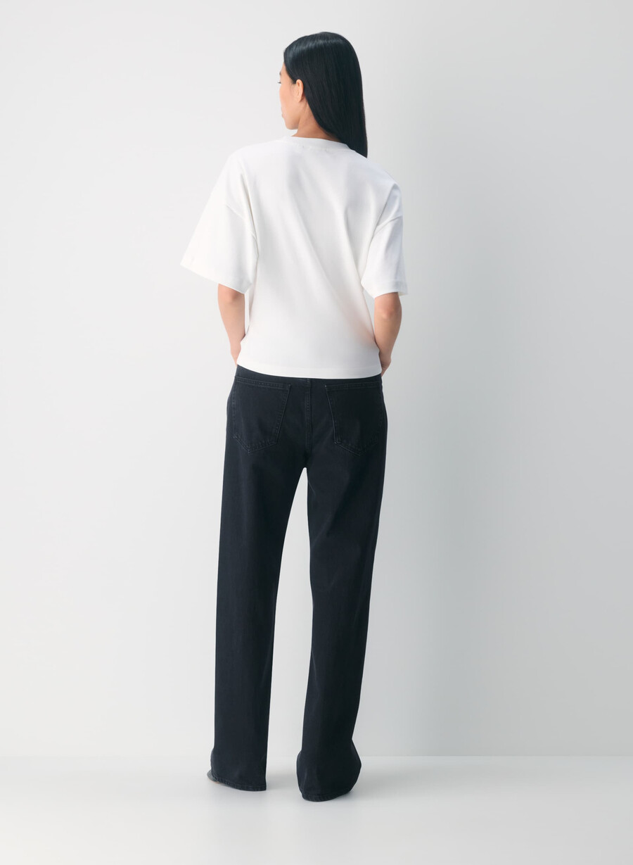 interlock bomull barclay t-shirt vit