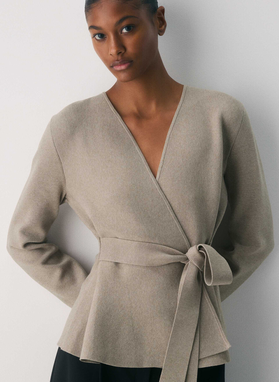pendlarkofta - wonder yarn heather nomad taupe