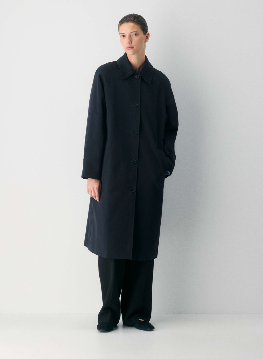 regent trench coat - rich twill mÖrk nattsblÅ