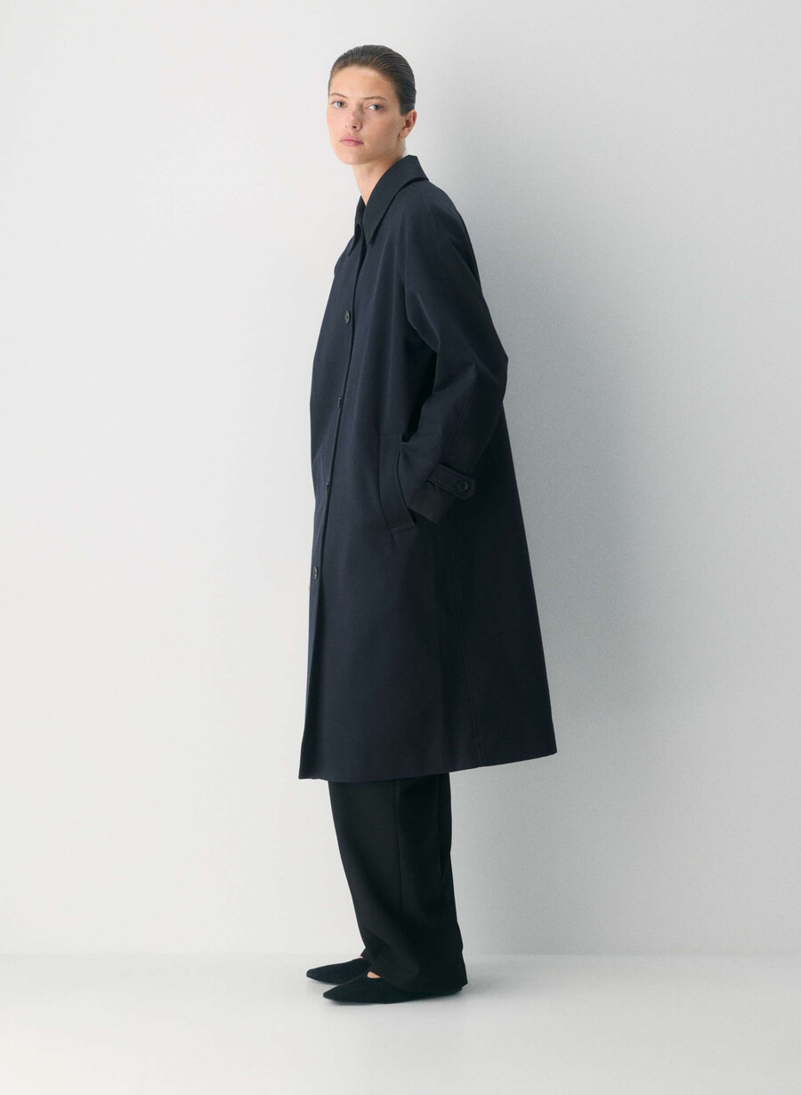regent trench coat - rich twill mÖrk nattsblÅ