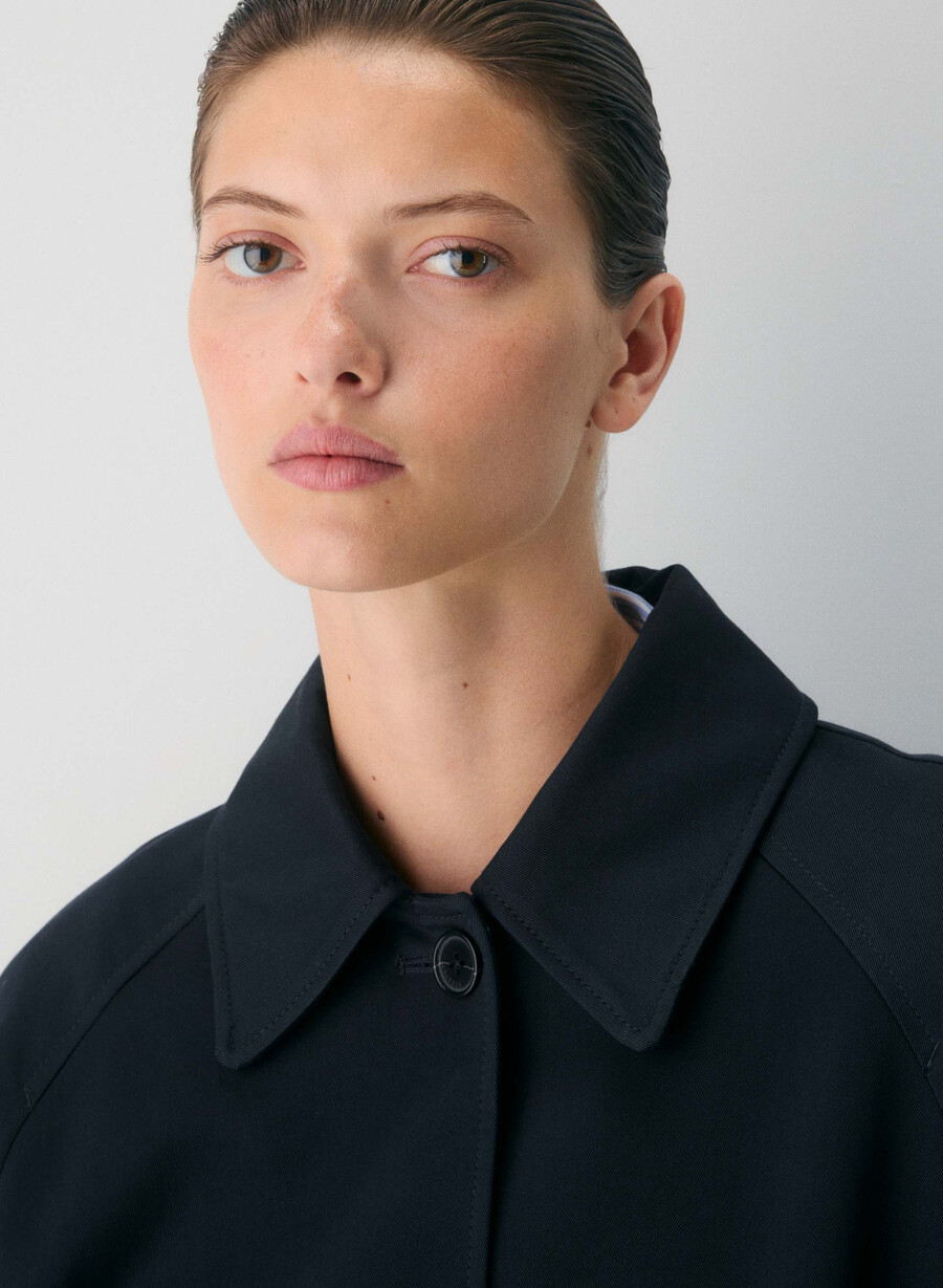 regent trench coat - rich twill mÖrk nattsblÅ