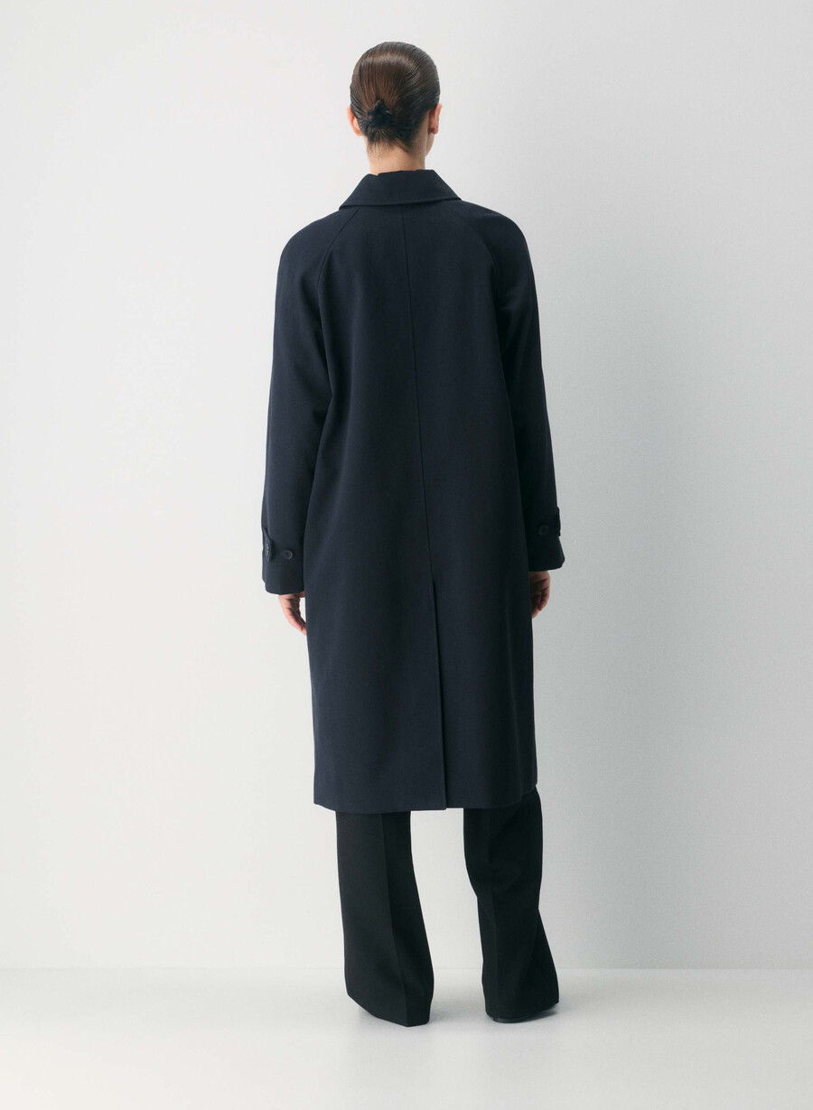 regent trench coat - rich twill mÖrk nattsblÅ