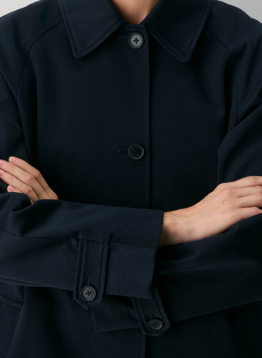 regent trench coat - rich twill mÖrk nattsblÅ