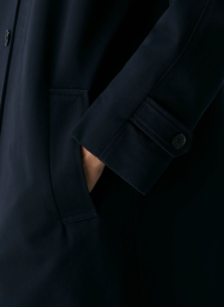 regent trench coat - rich twill mÖrk nattsblÅ