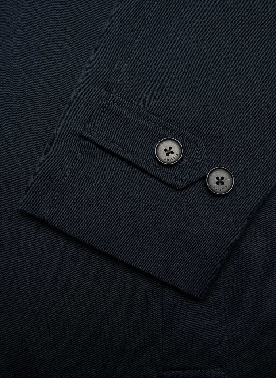 regent trench coat - rich twill mÖrk nattsblÅ