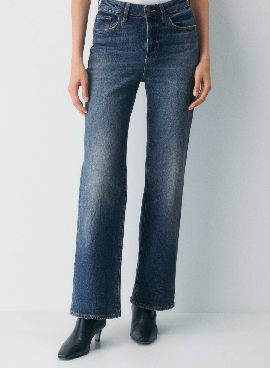 denim forum remy höga vida jeans vintage mörkblå