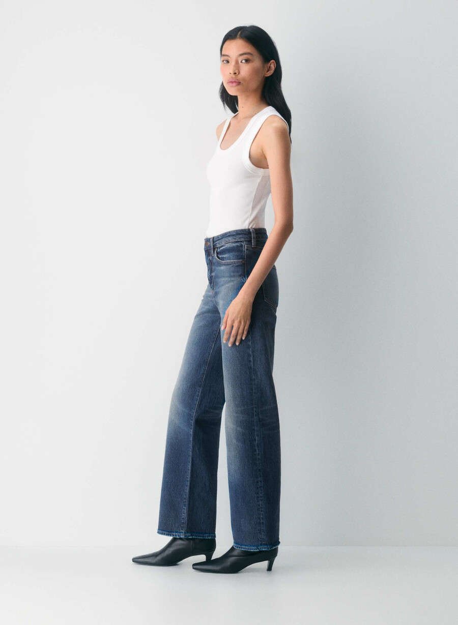denim forum remy höga vida jeans vintage mörkblå